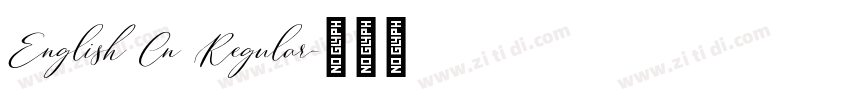 English Cn Regular字体转换